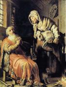 REMBRANDT Harmenszoon van Rijn Tobit Accuses Anna of Stealing the Kid Sweden oil painting artist
